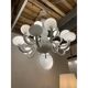 Contemporary pop white murano glass chandelier