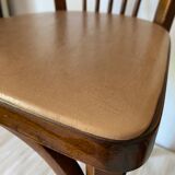 Baumann bistro chairs in wood and skaï