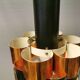 2 suspensions en métal noir et cuivre par Werner Schou pour Coronell Elektro, années 1960-1970