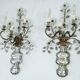 Paire de appliques en cristal et bronze Maison Bagues, années 1960.