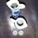 2 bottles faience 19th blue and white