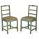 Pair of antique French chairs with original paint.