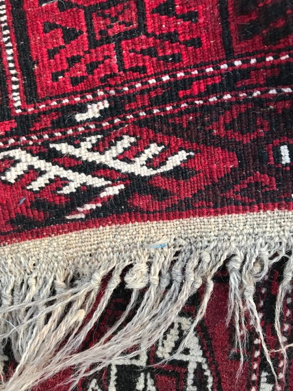 Tapis vintage turkmen afghan Boukhara 102X130