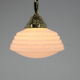 Art nouveau brass and opaline glass pendant, 1920s