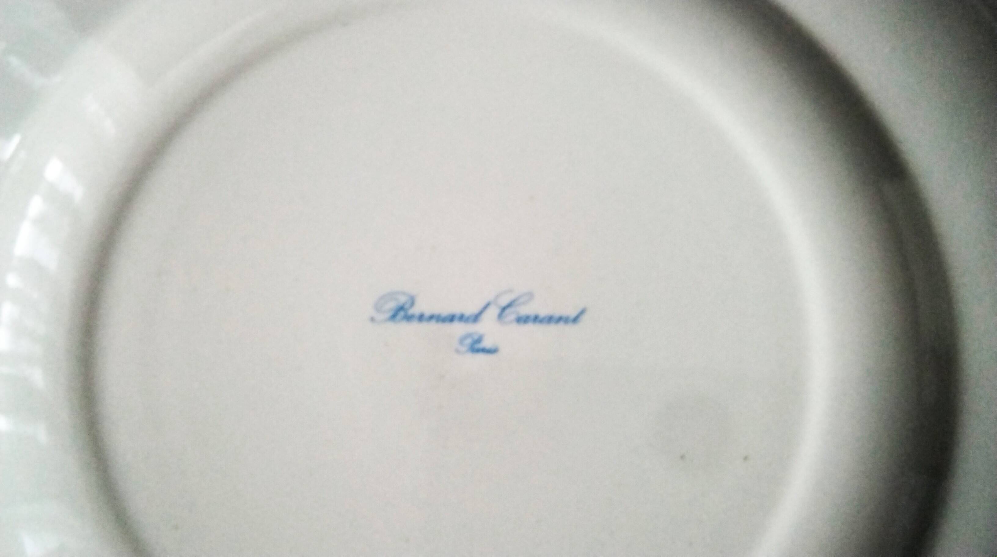 5 dessert plates in porcelain by Bernard Carant