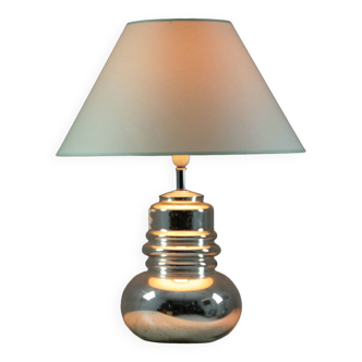 Vintage lamp in églomisé glass, 1970s