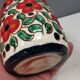 A mid-century vase with painted flowers. Portugal, 1950-60s. Majolica style