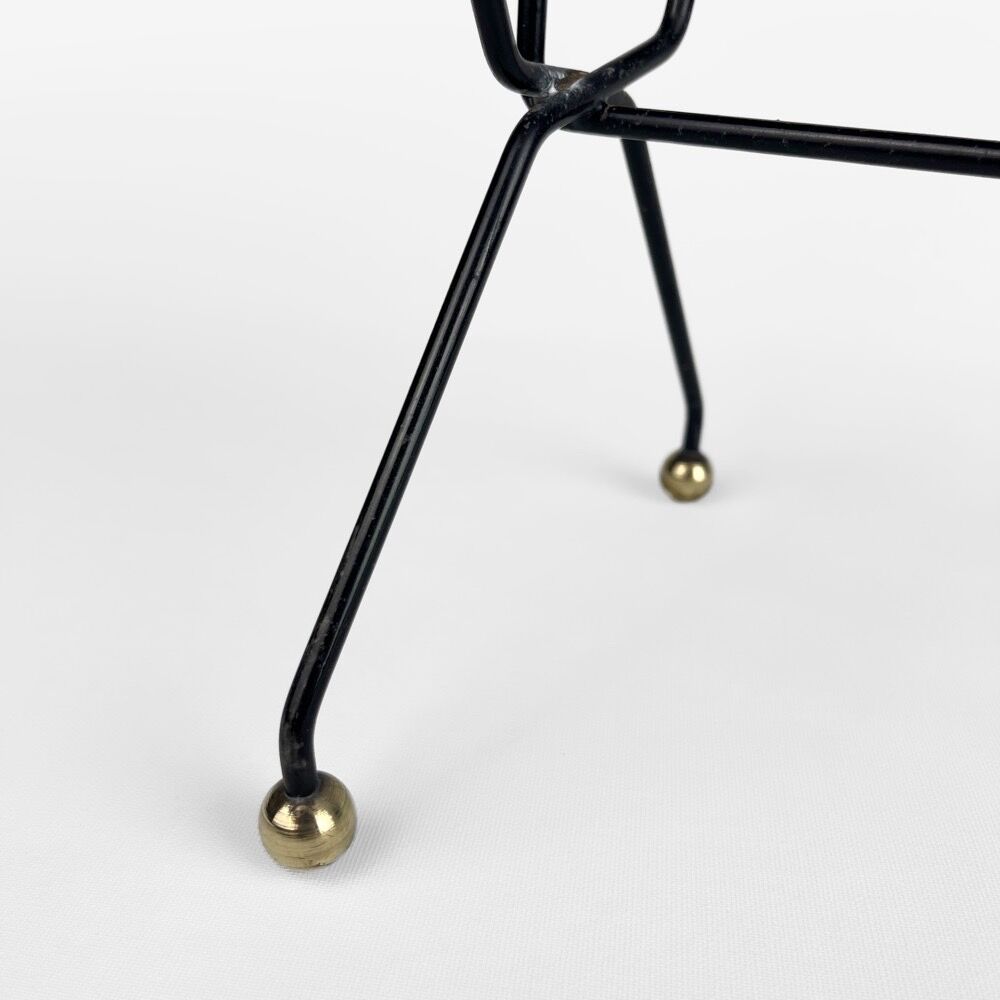 Magazine holders design black metal and brass 50s