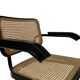 Cesca chair B64 with armrests by Marcel Breuer Design in black