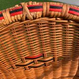 Vintage wicker and rattan armchair