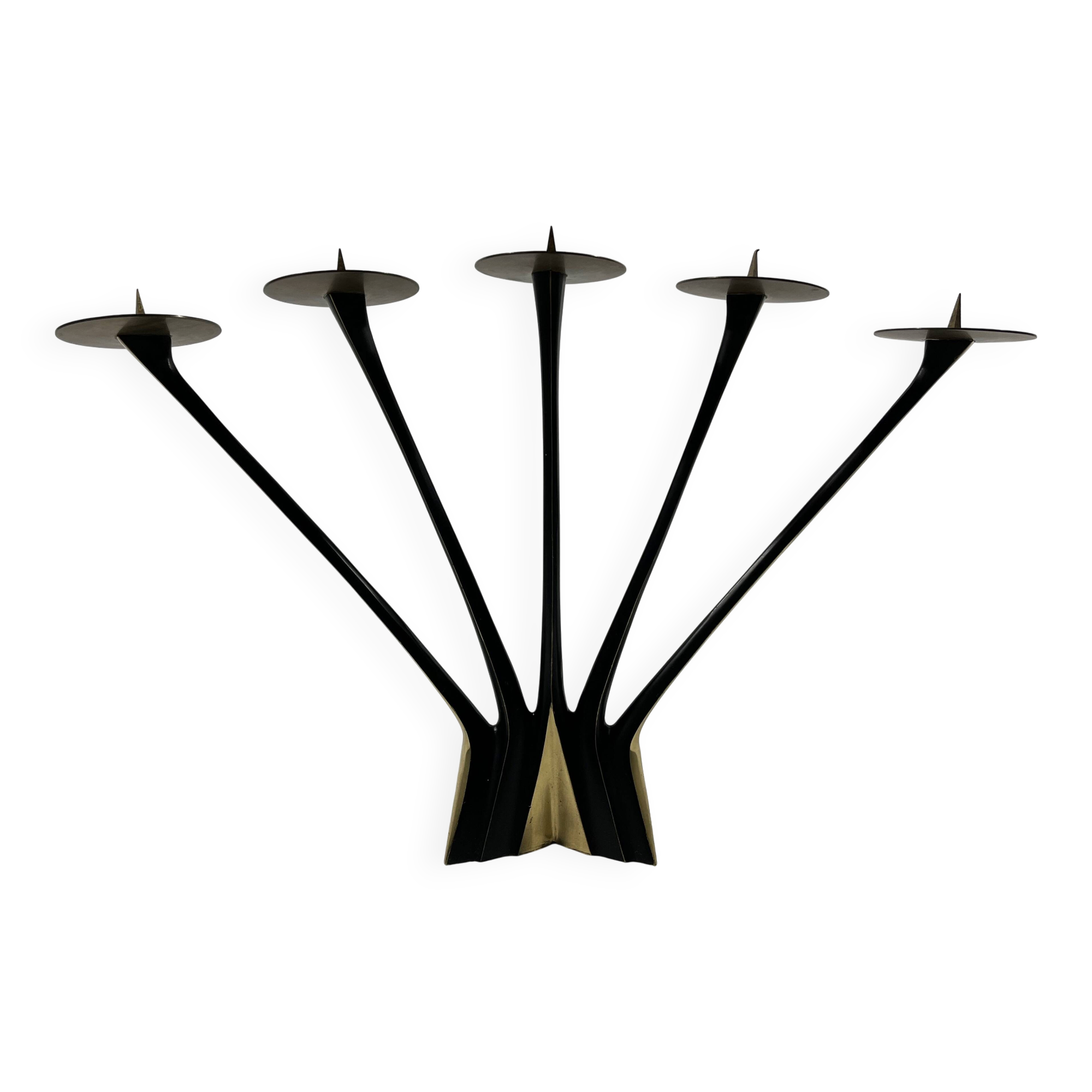 Large bronze candle holder by Klaus Ullrich 1950's