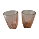 Set of 2 liquor glasses, pink glass