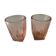 Set of 2 liquor glasses, pink glass