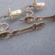 Pair of wall lights in brass
