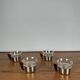 Set of 4 metal and glass cups, 1970