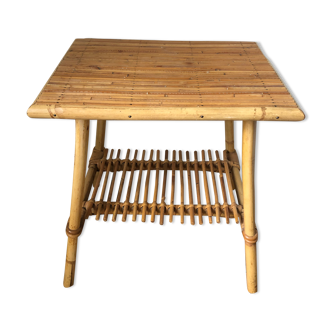 Small table, bedside table, end of sofa, rattan