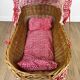 Vintage wicker doll pram cradle
