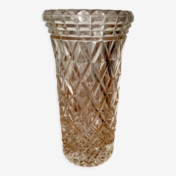 Vase en verre taillé 1970