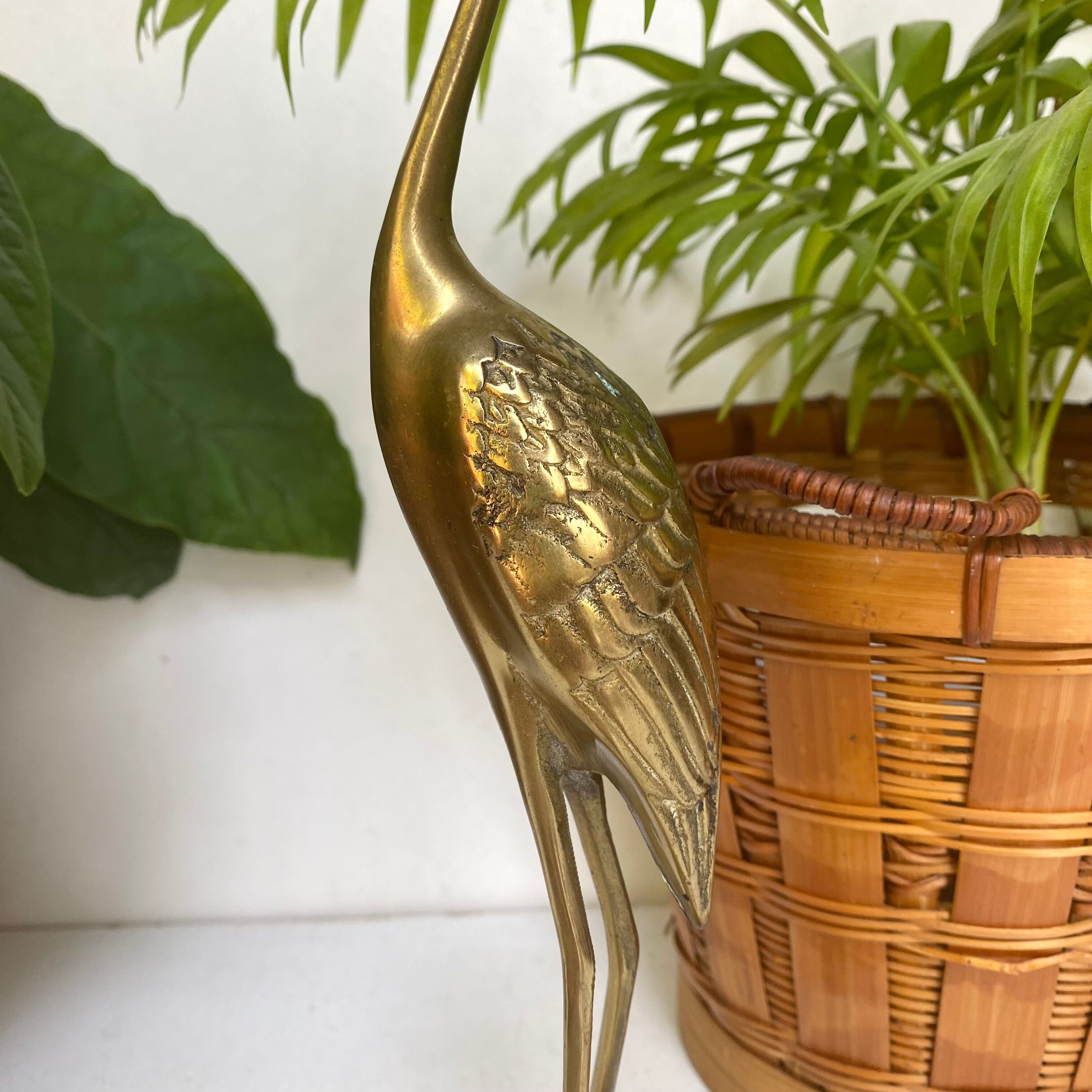 Oiseau en laiton vintage