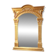 Miroir en bois doré a fronton travaillé