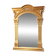 Miroir en bois doré a fronton travaillé