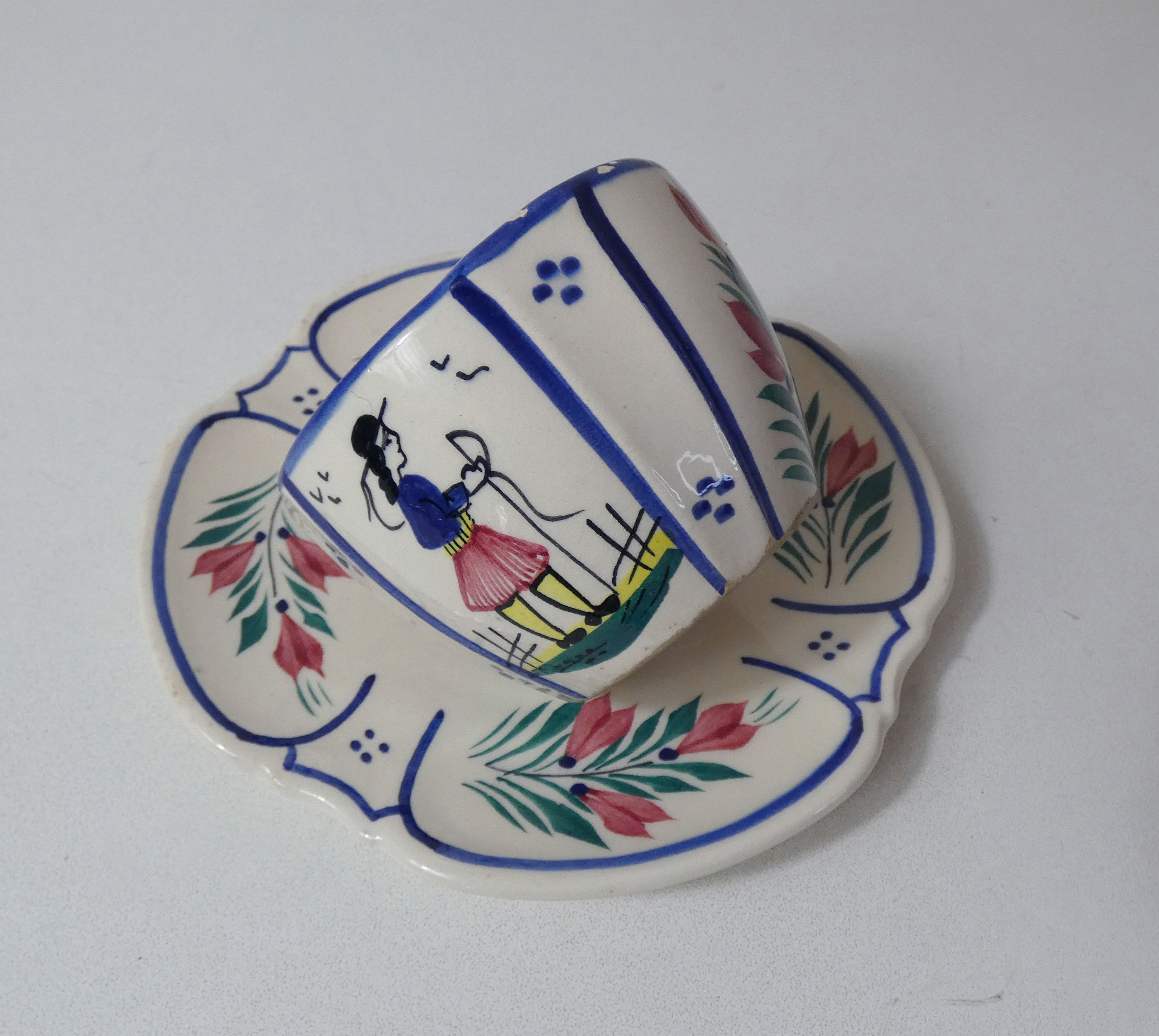 HB Quimper 2 cups and saucers