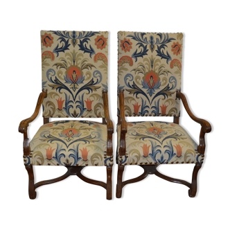 pair of LOUIS XIV style armchairs
