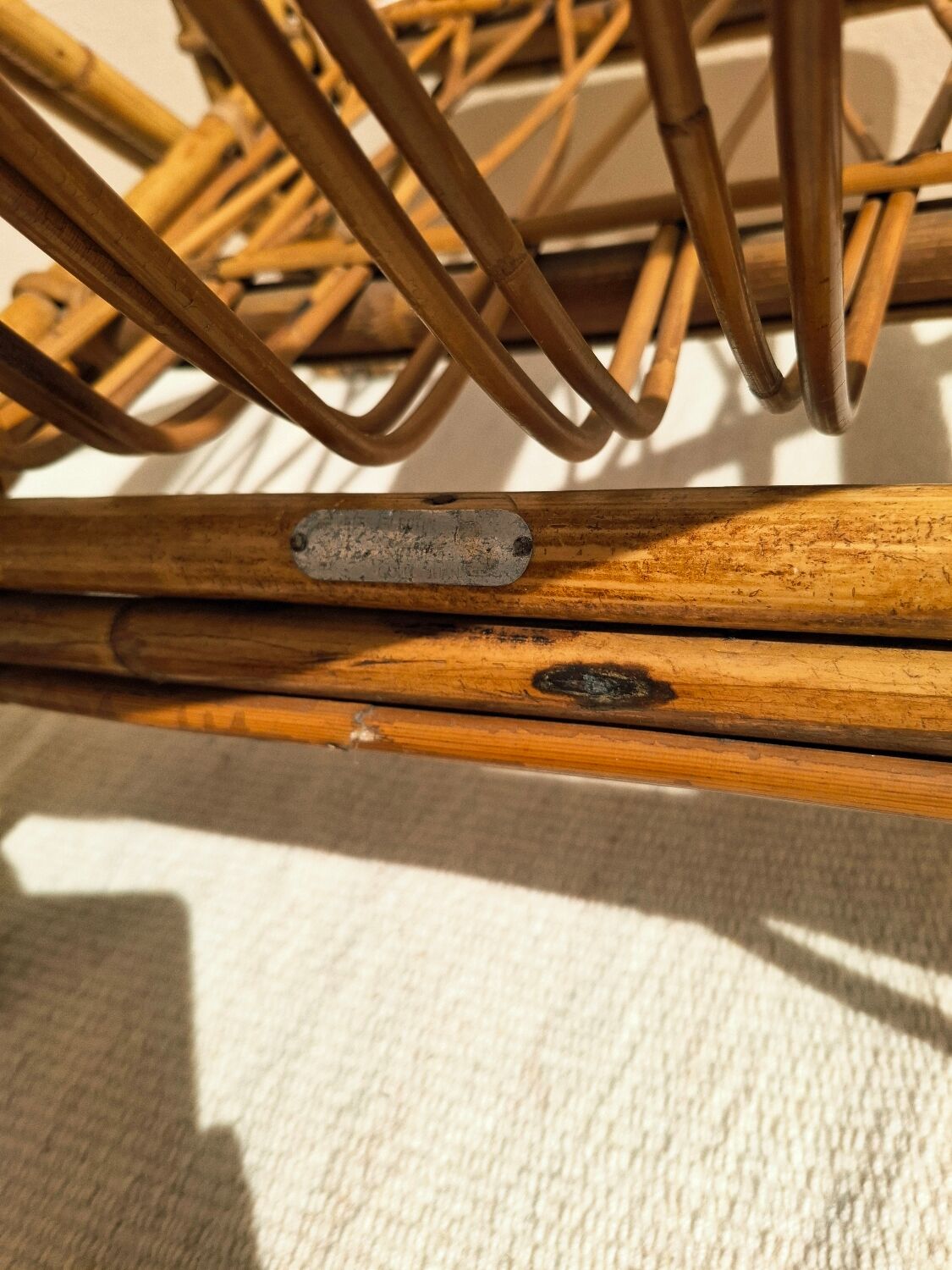 Audoux-Minnet rattan armchair 1950