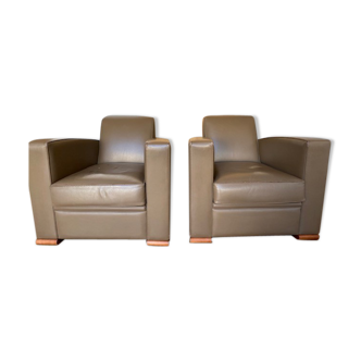 Pair of Hugues Chevalier armchairs