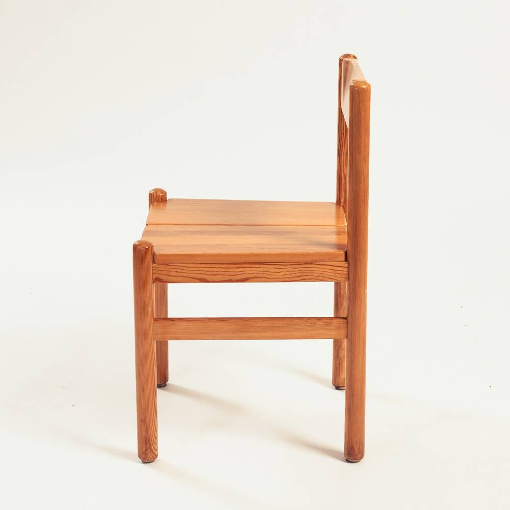 Minimalist japandi pine wooden chairs, 4