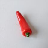 Set of 6 ceramic red pepper knife holders