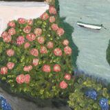 Painting naïve Breton landscape