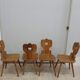 Série de 4 chaises savoyarde en pin