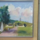 Axel Hamborn (1892-1971) Swedish modern landscape, 1960s, oil on canvas, framed