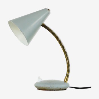 Lampe métallique grise années 1950