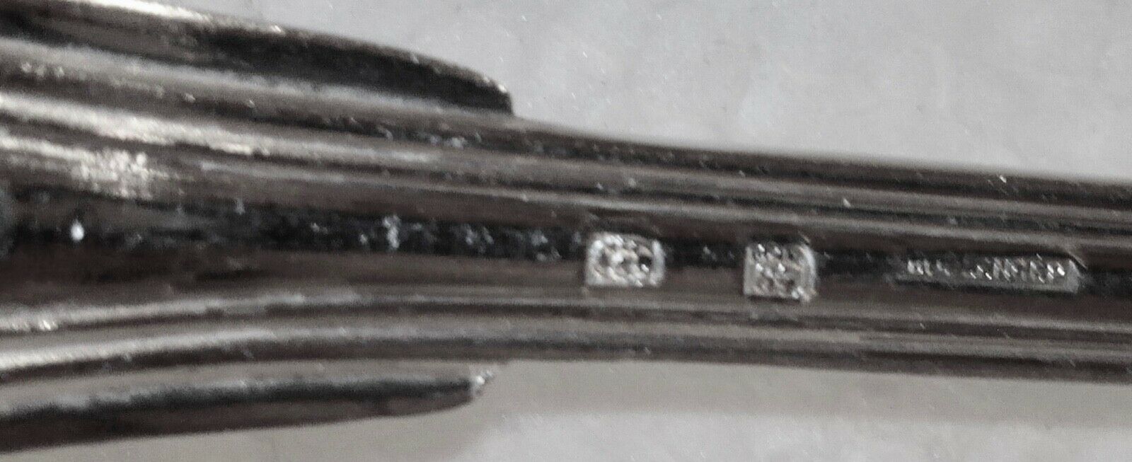 6 large spoons silver metal hallmark 84g model uni filet - goldsmith boulenger