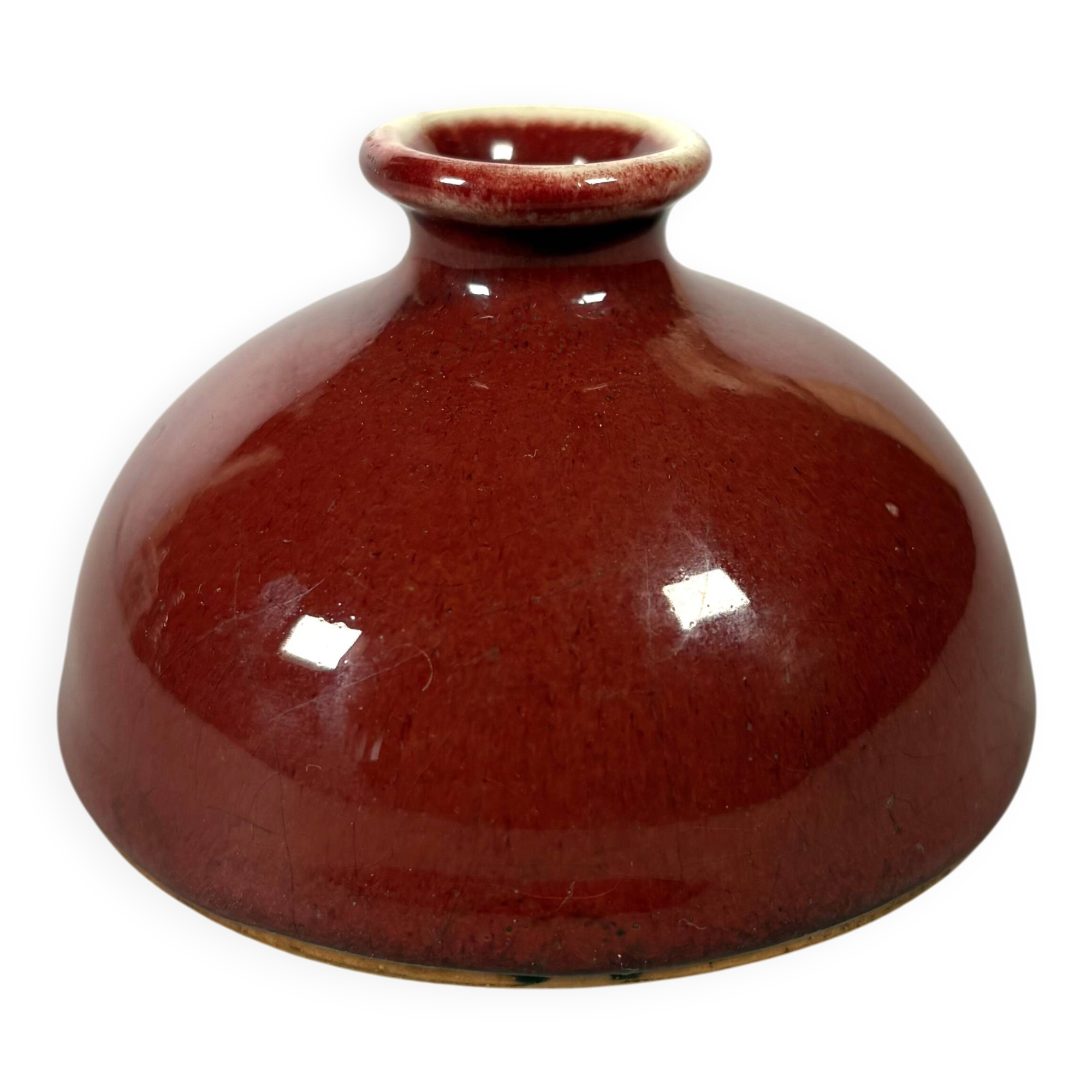 Small red porcelain vase "Ox Blood" - China 19th century