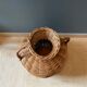 Vase panier en rotin