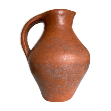 Vase pichet XL en terre cuite de potier 1960