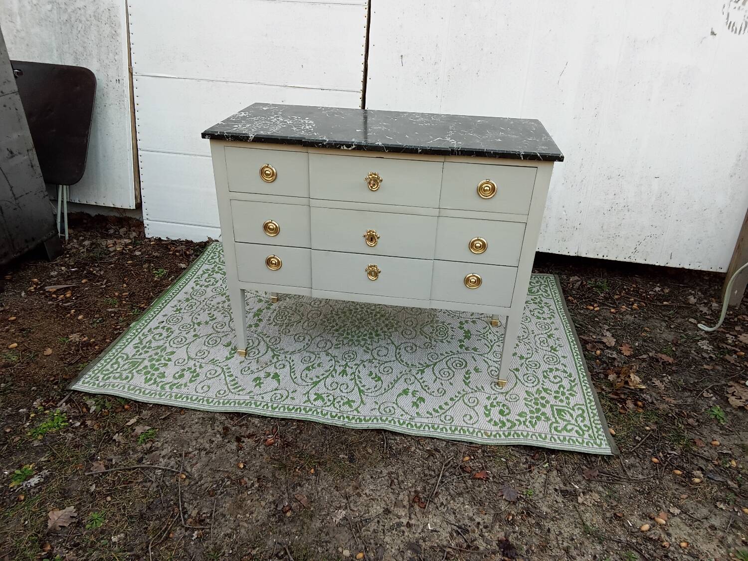 Gray chest of drawers