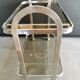 Art deco metal and smoked glass rolling dessert