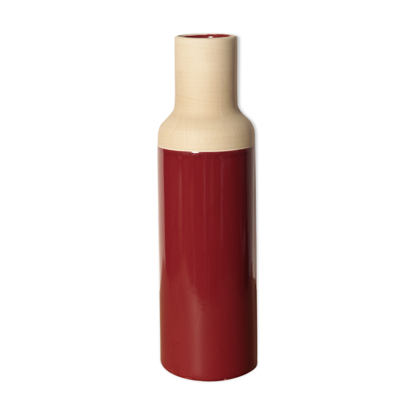Vase brut milk burgundy