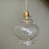 Vintage glass globe pendant lamp