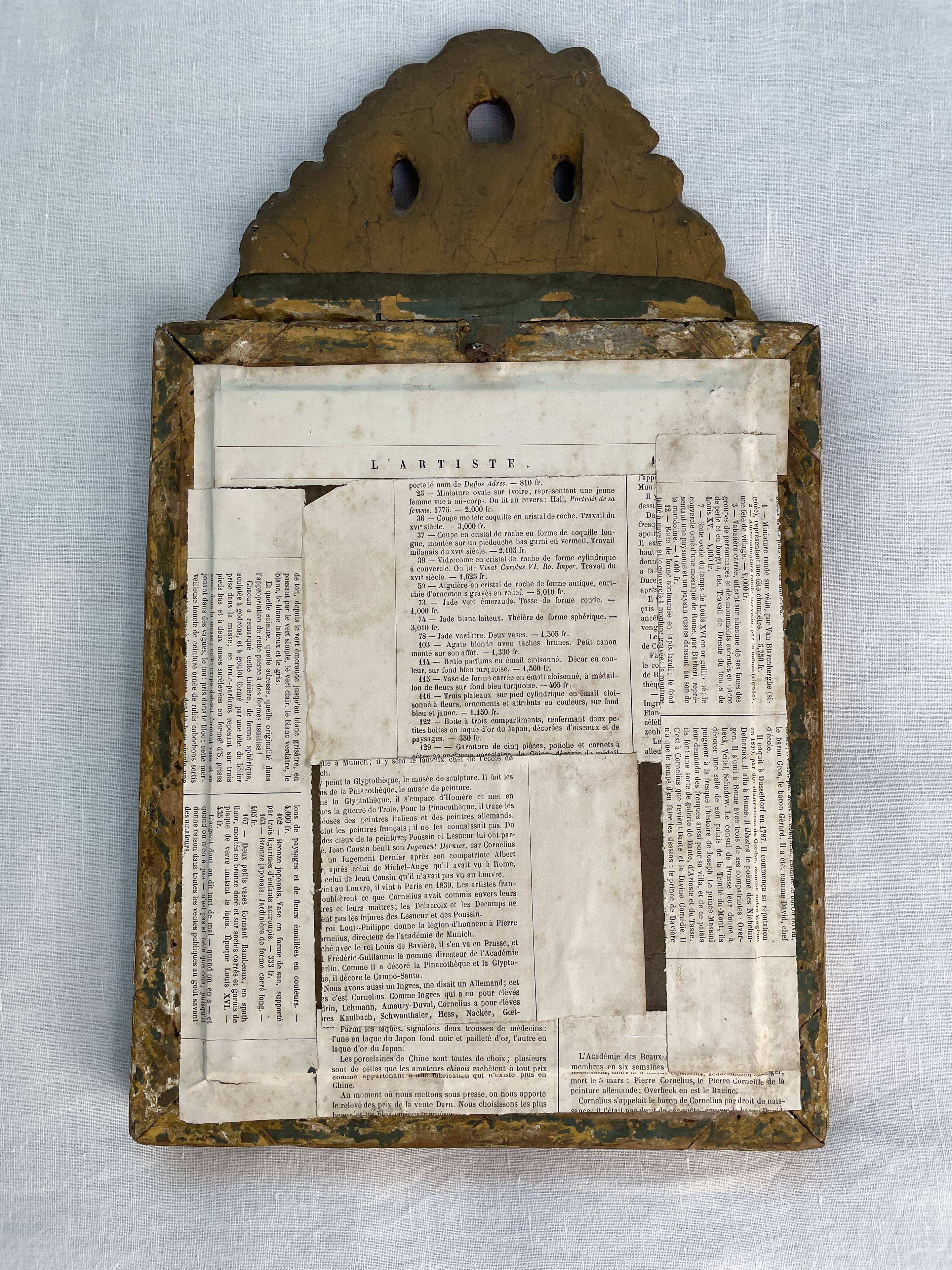 18th century mirror, Louis XVI period, gilded carved wood