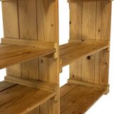 Vintage Wall shelf rack Pine wood 70s minimalist design