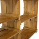 Vintage Wall shelf rack Pine wood 70s minimalist design