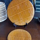 2 round trays by Gien - Val d'Or
