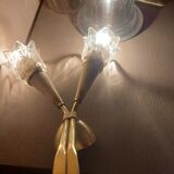 Paire d'appliques en laiton Lunel
