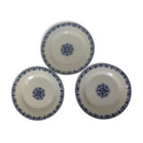 3 flat plates from Gien, Montmorency model