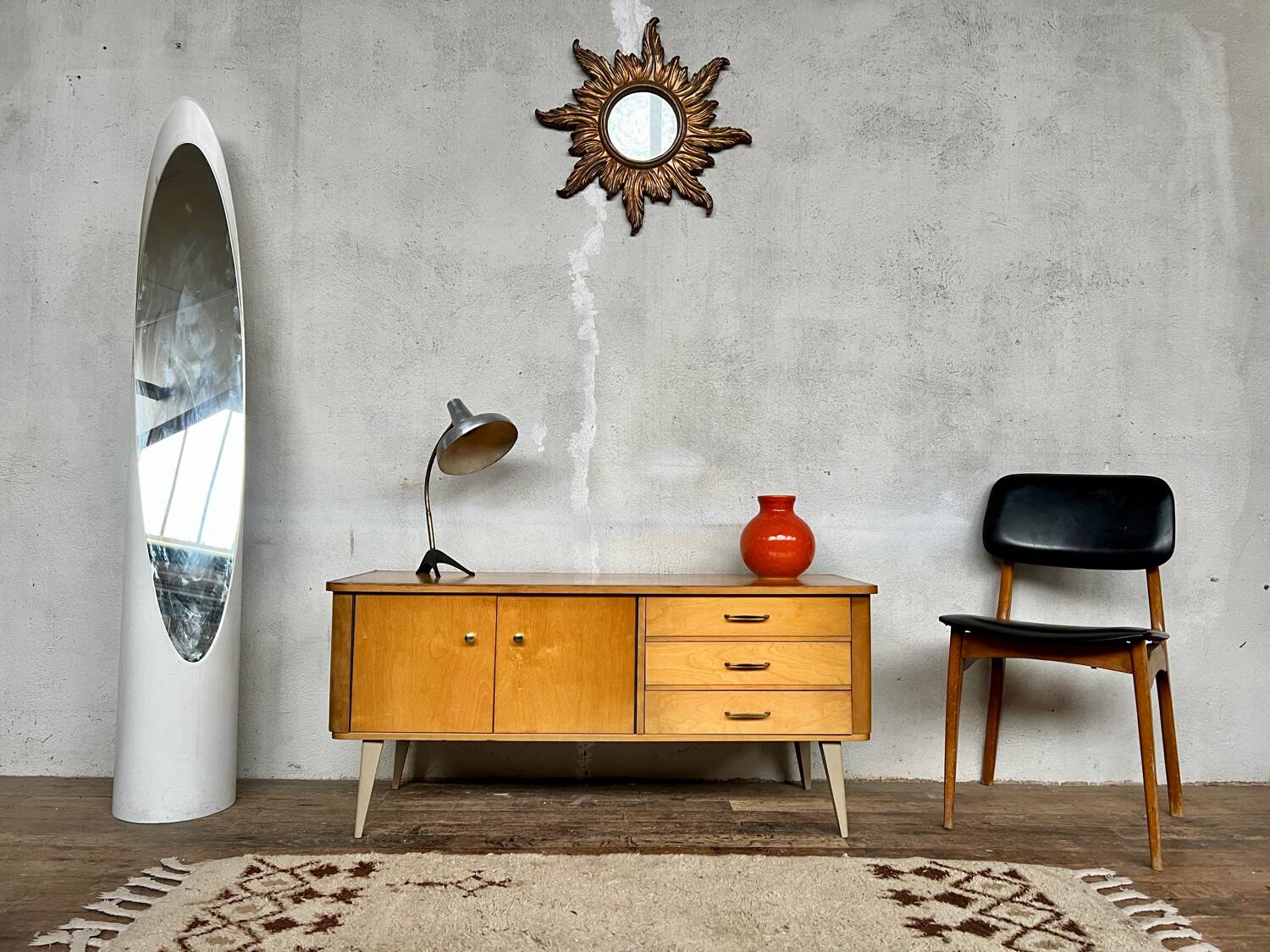 Vintage Scandinavian TV cabinet sideboard